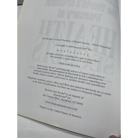 The World's Greatest Treasury of Health Secrets Book hardcover Boardroom READ - Picture 6 of 7